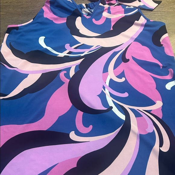 Trina Turk Vibrant Blue and Pink Mini Dress - Picture 4 of 7